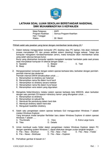 7 Rahasia Lulus Ujian Contoh Soal dan Jawaban KKPI SMK Kelas 3 Jaringan Terbaru 2026