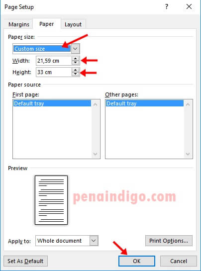 Word F4 ワード F4 便利な使い方 Cara Mengubah Ukuran Kertas Menjadi F4 pada