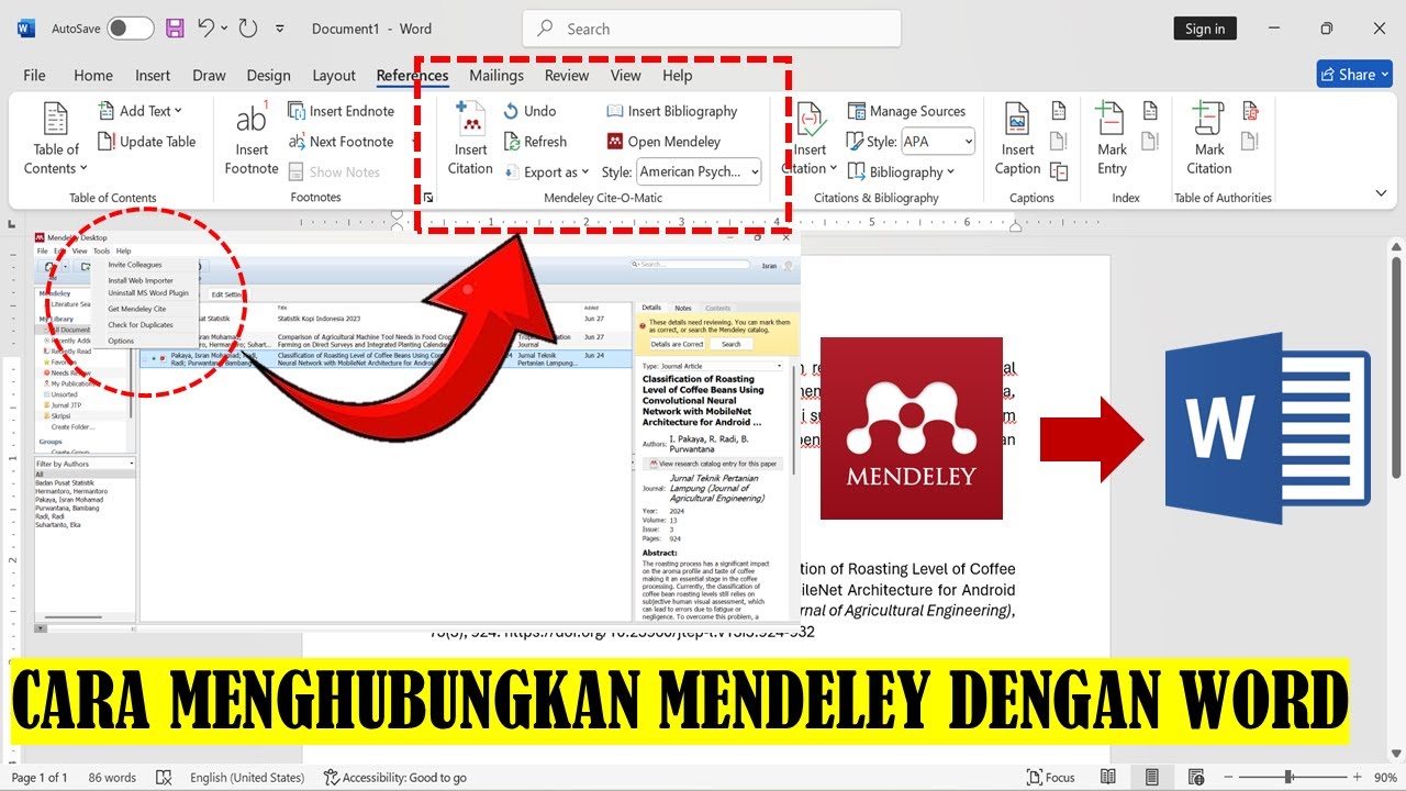 5 Langkah Mudah Cara Memakai Mendeley di Word, Ternyata Selama Ini Salah