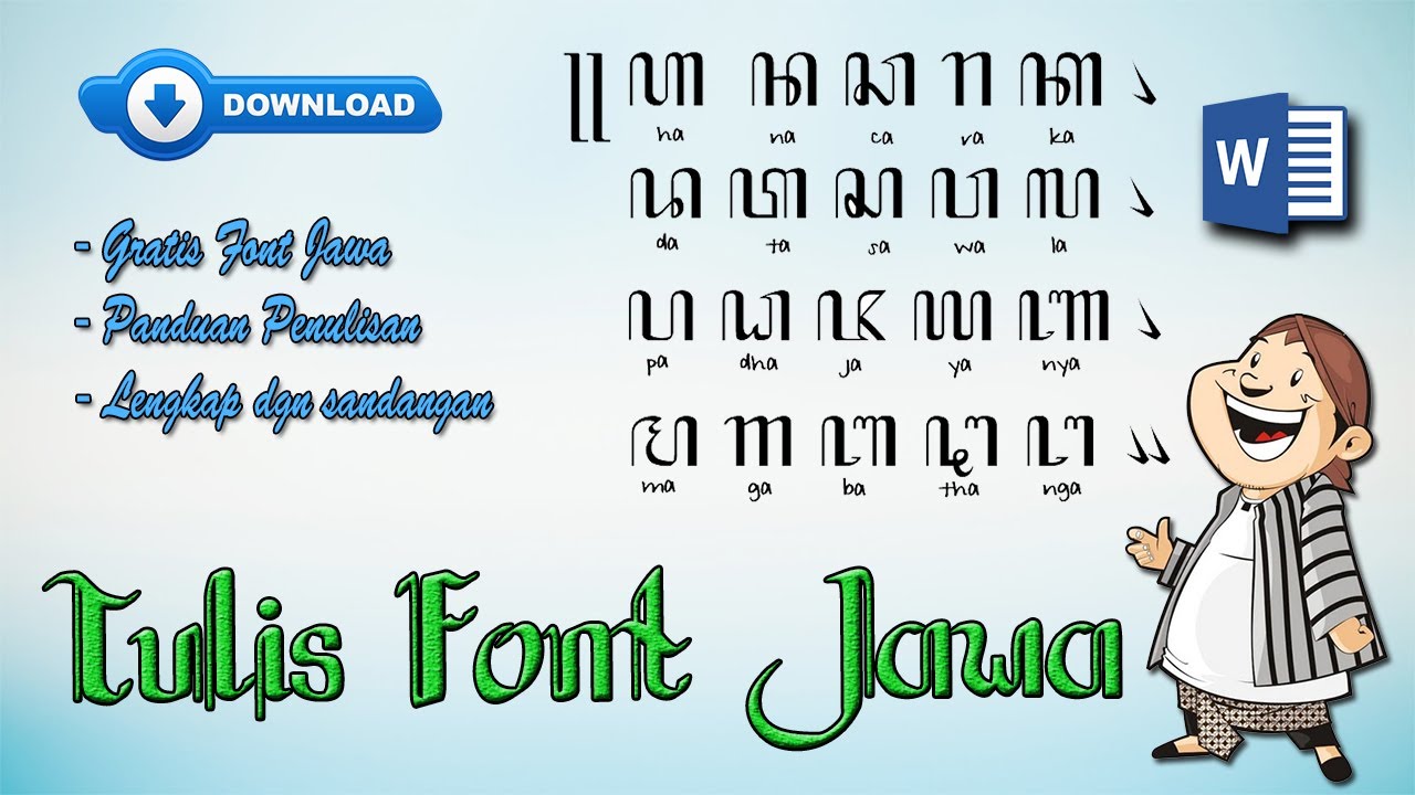 Font Hanacaraka Populer untuk Desain dan Tulisan Digital