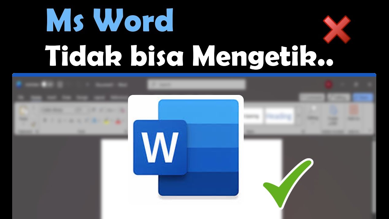 Cara Mengatasi Ms Word tidak bisa diketik dalam 1 Menit - YouTube