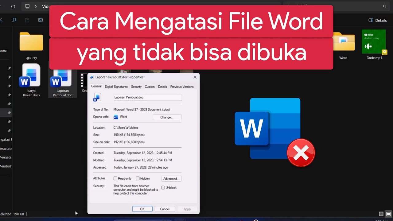 Dokumen Word Berubah File Tidak Bisa Dibuka? 3 Langkah Ini Terbukti Ampuh Sebelum File Hilang