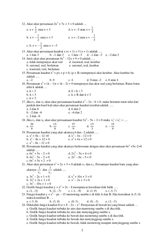 Soal Matematika Wajib Kelas 10 Semester 1 Dan Jawabannya Pdf - kumpulasnoal Soal Matematika Wajib Kelas 10 Semester 1 Dan Jawabannya Pdf - kumpulasnoal