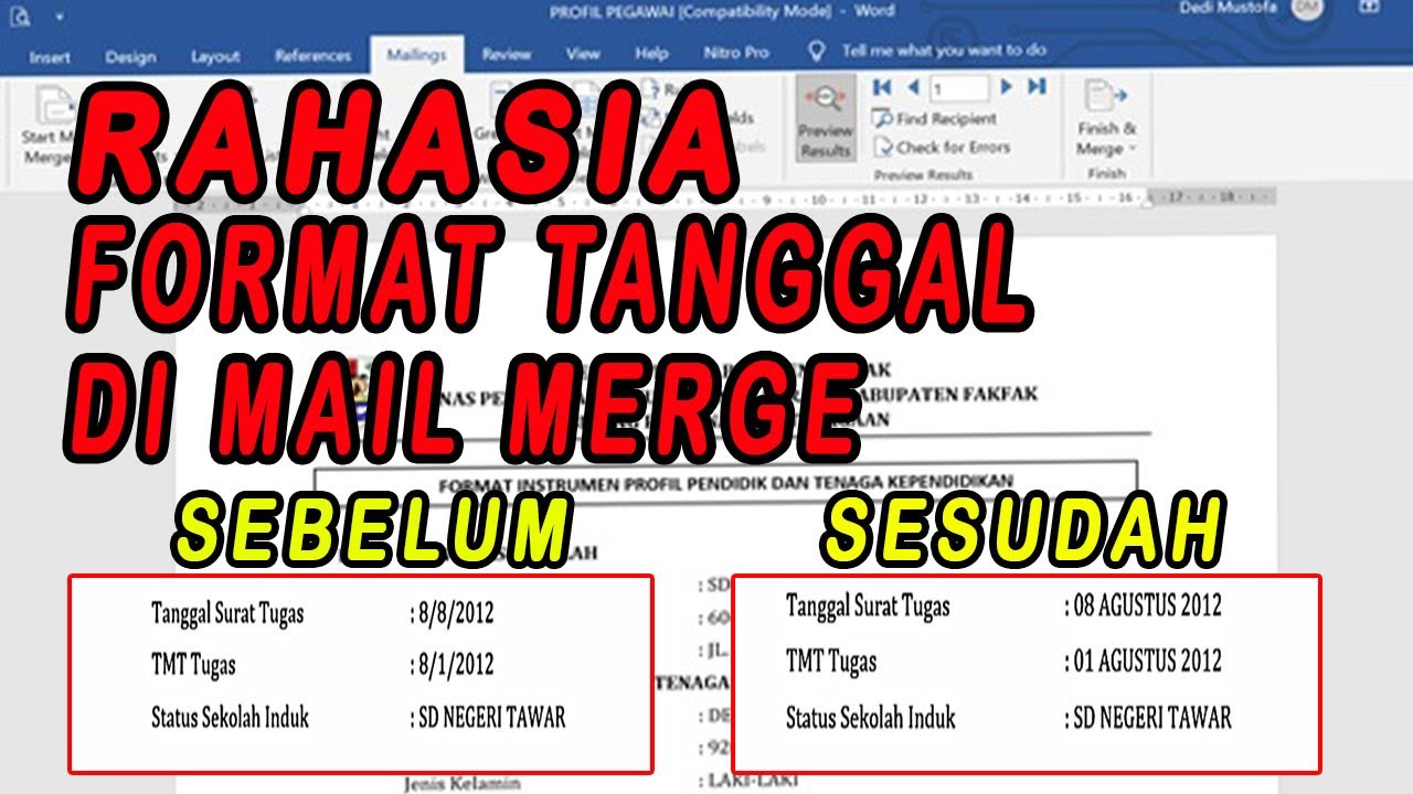 7 Langkah Mudah Mengubah Tanggal Pada Word yg Memakai Mail Merge Sebelum Deadline 2026 7 Langkah Mudah Mengubah Tanggal Pada Word yg Memakai Mail Merge Sebelum Deadline 2026