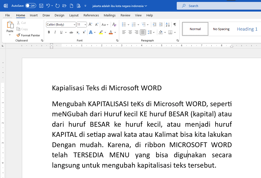 Ternyata Ini Cara Cepat Mengubah Tampilan Tulisan Kapital Menjadi Kecil di Word yang Jarang Diketahui