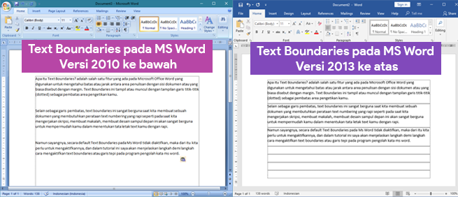 Cara Menampilkan Garis Tepi Margin Text Boundaries di MS Word