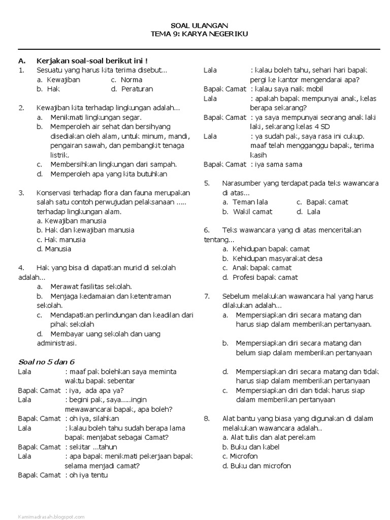 7 Tips Wajib Tahu Kumpulan Soal Ujian Tema 9 Kelas 4 SMSTR 2 Sebelum Ujian Dimulai 7 Tips Wajib Tahu Kumpulan Soal Ujian Tema 9 Kelas 4 SMSTR 2 Sebelum Ujian Dimulai