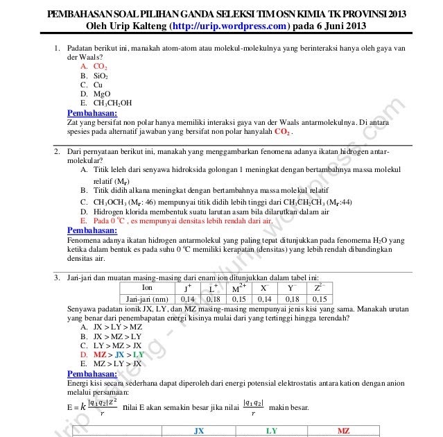 26 Contoh Soal Kimia Kelas 11 Semester 2 Beserta Jawabannya - Soal Jawaban