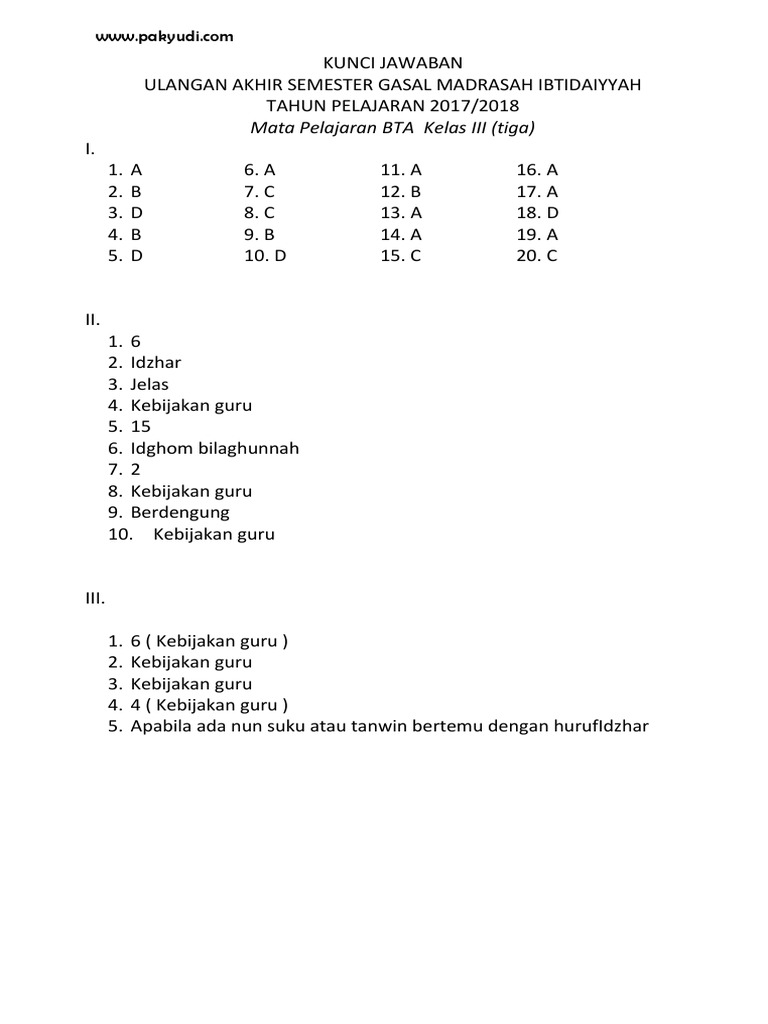 Latihan Mandiri Agar Nilai Sempurna Simak Contoh Soal BTQ dan Jawabannya SD Kelas 3 Terbaru Latihan Mandiri Agar Nilai Sempurna Simak Contoh Soal BTQ dan Jawabannya SD Kelas 3 Terbaru