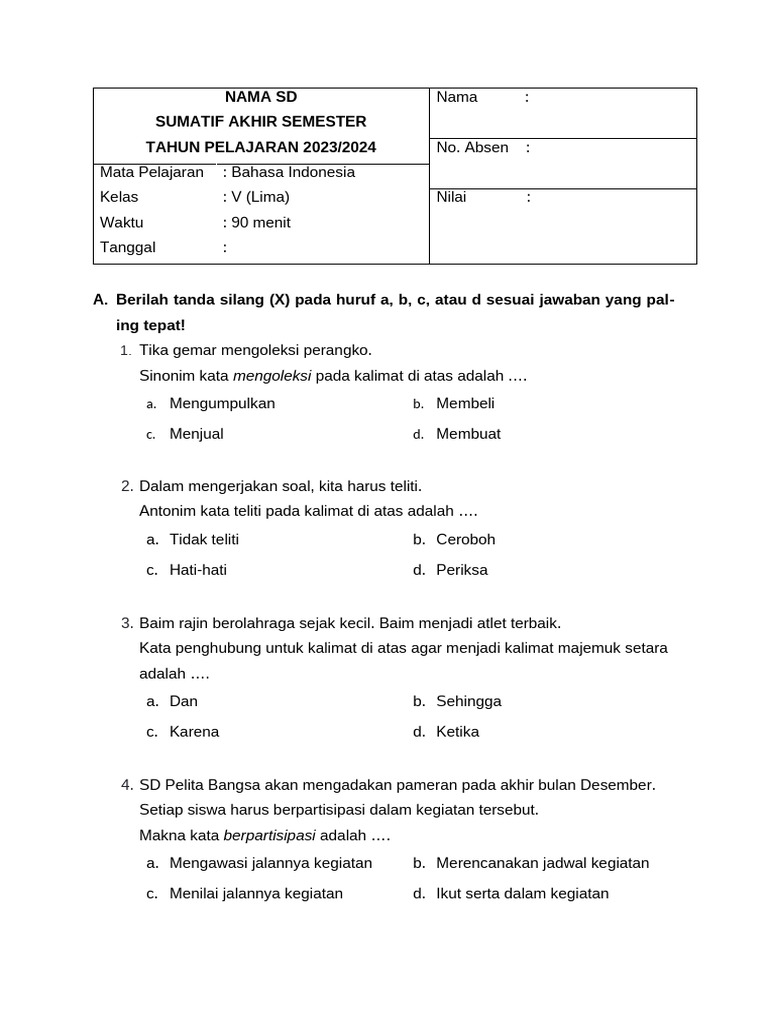 Wajib Tahu Rahasia Latihan Contoh Soal Bahasa Indonesia Kelas 5 SD KD 3.3 Terbaru Wajib Tahu Rahasia Latihan Contoh Soal Bahasa Indonesia Kelas 5 SD KD 3.3 Terbaru